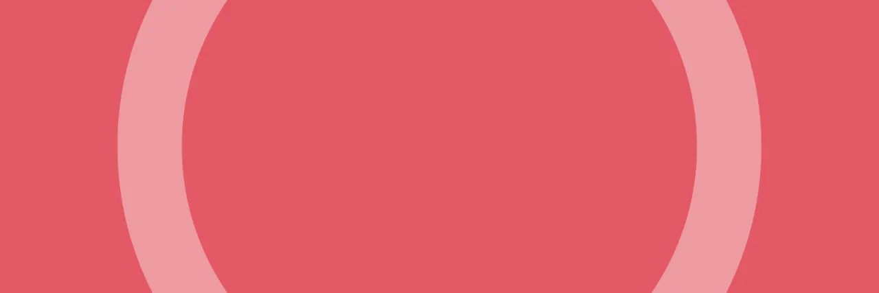 A block of red background text